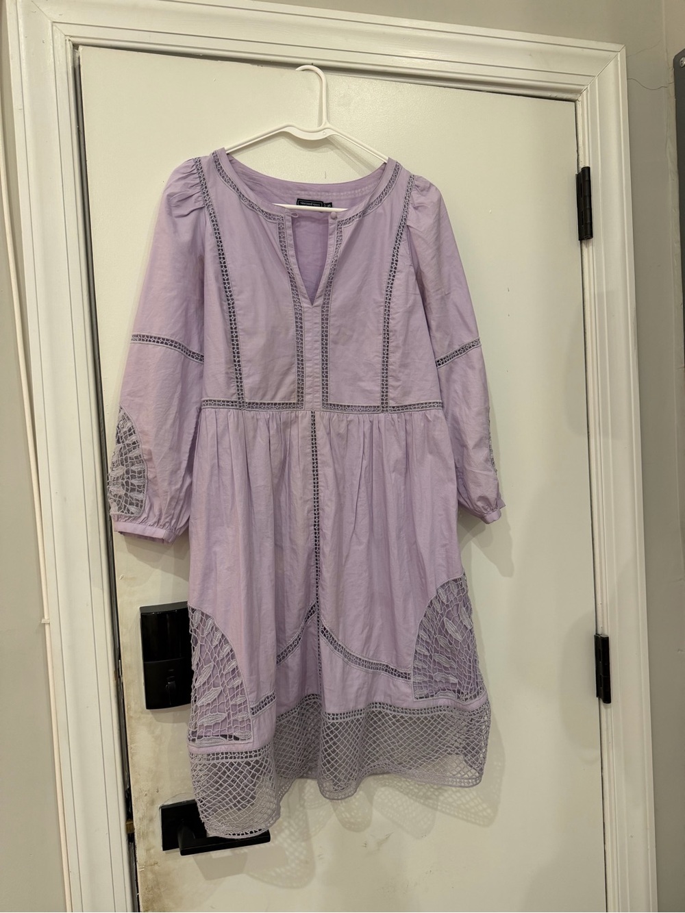 Vineyard Vines Lilac Cotton Lace-Inset Girls' Dress